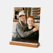 Benutzerdefiniertes 5" x 7" Desktop-Blockformat Acrylschild (Winkel)