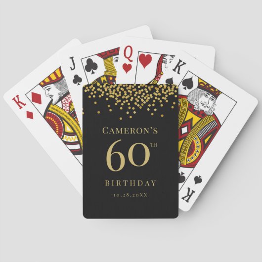 Benutzerdefiniertes 60. Geburtstags-Geschenk Schwa Spielkarten (Rückseite)