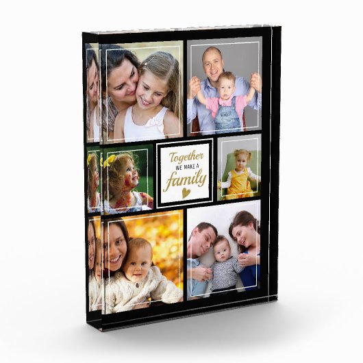 Benutzerdefiniertes 6-Bild-Collage-Angebot schwarz Fotoblock (Links)