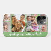 Benutzerdefiniertes 6-Foto-Collagen-Script-Text He Case-Mate iPhone Hülle (Rückseite (Horizontal))
