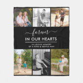 Benutzerdefiniertes 6-Foto für Speicherschwarz Fleecedecke (Vorderseite)