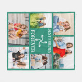 Benutzerdefiniertes 6-Foto vertikales BFF-Geschenk Fleecedecke (Vorderseite (Horizontal))