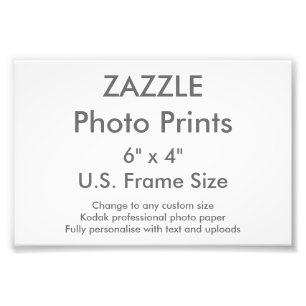 Benutzerdefiniertes 6 Zoll x 4 Zoll Foto Print (US
