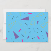 Benutzerdefiniertes 80er Retro Black Cat Throwback Einladung (Rückseite)