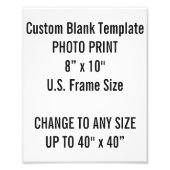 Benutzerdefiniertes 8" × 10" Foto Print (US-Frame- (Vorne)