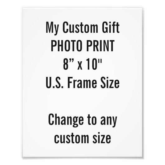Benutzerdefiniertes 8" × 10" Foto Print (US-Frame- (Vorne)