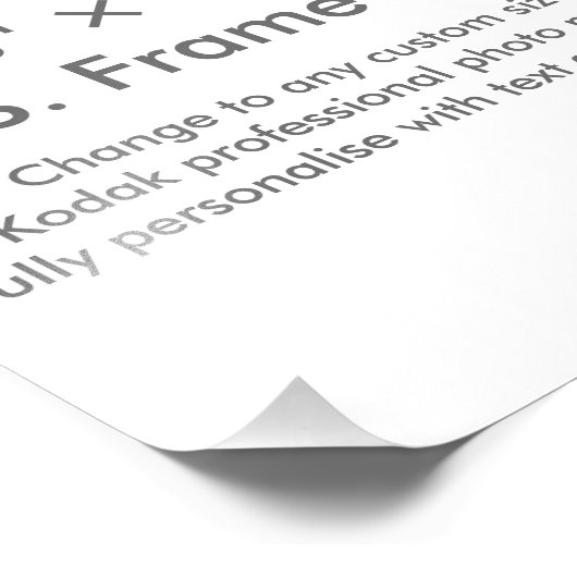 Benutzerdefiniertes 8" × 12" Foto Print (US-Frame- (Ecke)