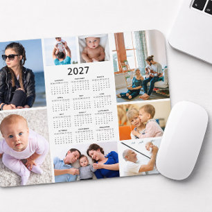 Benutzerdefiniertes 8-Foto-Collage 2027 Kalender-M Mousepad