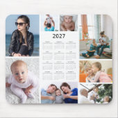 Benutzerdefiniertes 8-Foto-Collage 2027 Kalender-M Mousepad (Vorne)