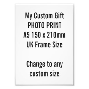 Benutzerdefiniertes A5-Foto Print UK Frame Size Fotodruck