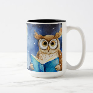 Benutzerdefiniertes AA-Gebet   Big Book Sober Owl Zweifarbige Tasse