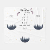 Benutzerdefiniertes Abenteuer Wasserfarbe Triplets Fleecedecke (Vorderseite (Horizontal))