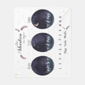 Benutzerdefiniertes Abenteuer Wasserfarbe Triplets Fleecedecke (Vorderseite)