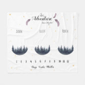 Benutzerdefiniertes Abenteuer Wasserfarbe Triplets Fleecedecke (Vorderseite (Horizontal))