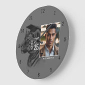 Benutzerdefiniertes Abschluss-Foto Große Wanduhr (Winkel)