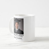 Benutzerdefiniertes Abschlussfoto 2026 Absolvent S Kaffeetasse (Vorderseite Links)