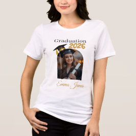 Benutzerdefiniertes Abschlussfoto-Shirt Abschlussj Tri-Blend Shirt