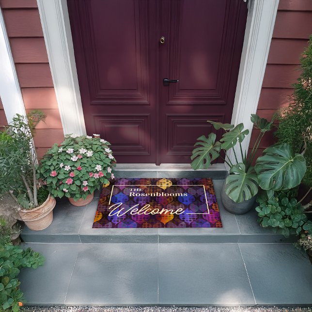 Benutzerdefiniertes Abstraktes Muster Dot Wavy Lil Fußmatte (Von Creator hochgeladen)