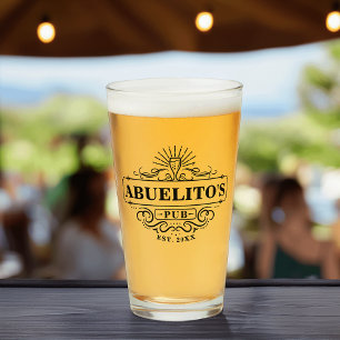 Benutzerdefiniertes Abuelito's Pub Jahr etabliert Glas