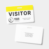 Benutzerdefiniertes Abzeichen der Besucherkennung Ausweis (Front & Back)