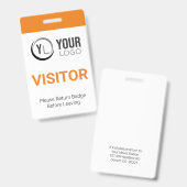 Benutzerdefiniertes Abzeichen der Besucherkennung Ausweis (Vorder- & Rückseite)