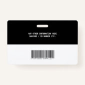 Benutzerdefiniertes Abzeichen für den Namen eines Ausweis (Rückseite)