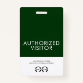 Benutzerdefiniertes Abzeichen für die grüne Autori Ausweis (Rückseite)