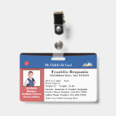 Benutzerdefiniertes Abzeichen für die Kinderidenti Ausweis (Front with Clip)