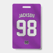 Benutzerdefiniertes Abzeichen für Lila Spielerteam Ausweis (Vorderseite)