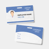 Benutzerdefiniertes Abzeichen für Mitarbeiter, Bar Ausweis (Vorder- & Rückseite)