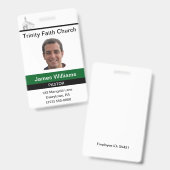 Benutzerdefiniertes Abzeichen für Pastor Ausweis (Front & Back)