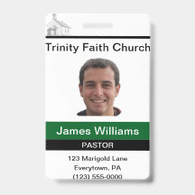 Benutzerdefiniertes Abzeichen für Pastor