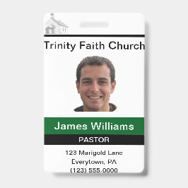 Benutzerdefiniertes Abzeichen für Pastor Ausweis