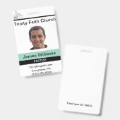 Benutzerdefiniertes Abzeichen für Pastor Ausweis (Front & Back)
