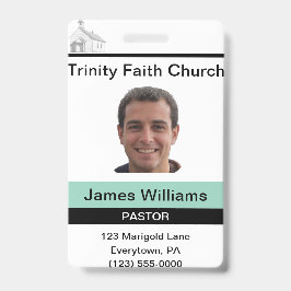 Benutzerdefiniertes Abzeichen für Pastor Ausweis