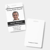 Benutzerdefiniertes Abzeichen für Pastor Ausweis (Front & Back)