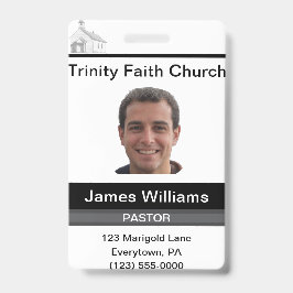 Benutzerdefiniertes Abzeichen für Pastor Ausweis