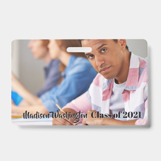 Benutzerdefiniertes Abzeichen für Text und Foto Ausweis (Vorderseite)