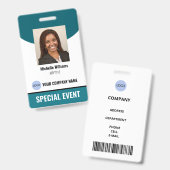 Benutzerdefiniertes Abzeichen mit ID-Foto Ausweis (Vorder- & Rückseite)