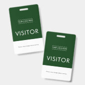 Benutzerdefiniertes Abzeichen mit Logo | Grün Ausweis (Vorder- & Rückseite)