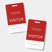 Benutzerdefiniertes Abzeichen mit Logo | Rot Ausweis (Vorder- & Rückseite)