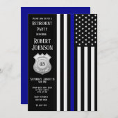 Benutzerdefiniertes Abzeichen Thin Blue Line Retir Einladung (Vorne/Hinten)