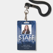 Benutzerdefiniertes Abzeichen zum Blindzeichen von Ausweis (Vorderseite mit Lanyard)