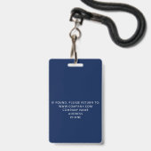 Benutzerdefiniertes Abzeichen zum Blindzeichen von Ausweis (Rückseite mit Lanyard)