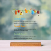 Benutzerdefiniertes Acrylic-Bar Menu mit handGezei Acrylschild (Neutral)