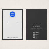 Benutzerdefiniertes Add-Logo Dunkelgraue Ohrring-S (Vorne & Hinten)