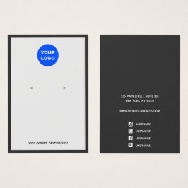 Benutzerdefiniertes Add-Logo Dunkelgraue Ohrring-S