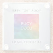 Benutzerdefiniertes Add-Logo für Silver Look Templ Glasuntersetzer (Rückseite)