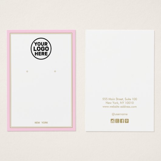 Benutzerdefiniertes Add-Logo, hellrosa, ohrfarbene (Vorne & Hinten)