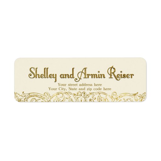 Benutzerdefiniertes Adressetikett Shelley (Vorne)